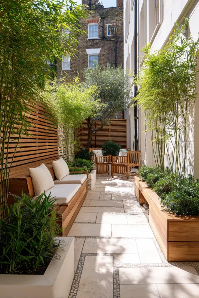 Modern Bamboo and Boxwood Retreat