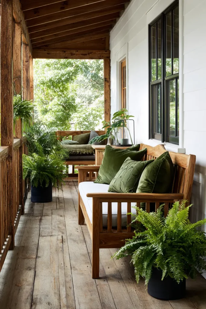 Modern Rustic Greenery Privacy Oasis