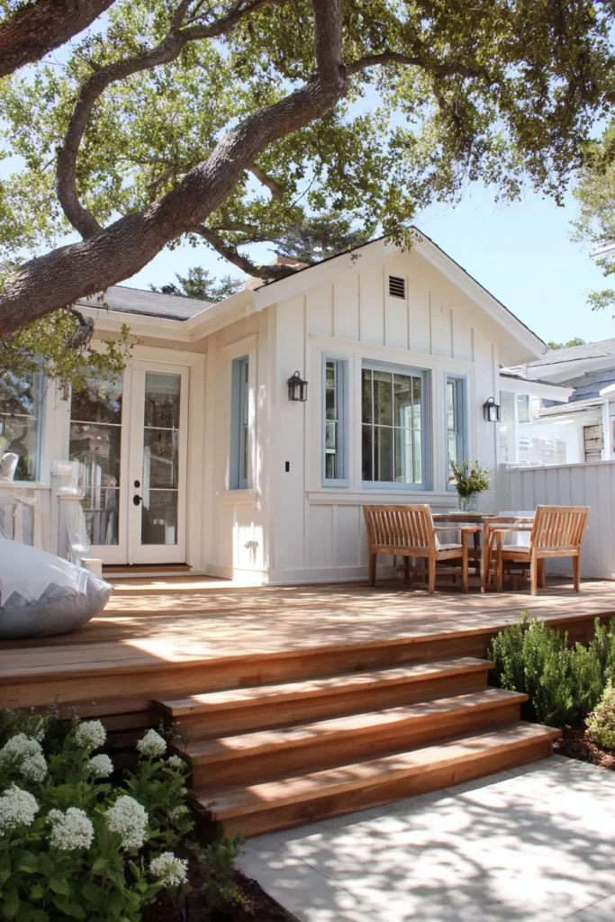 Rustic Timber Decking with Steps