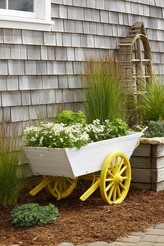 Rustic Wheelbarrow Herb and Flower Planter