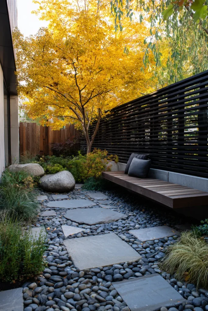 Serene Japanese Garden with Stones