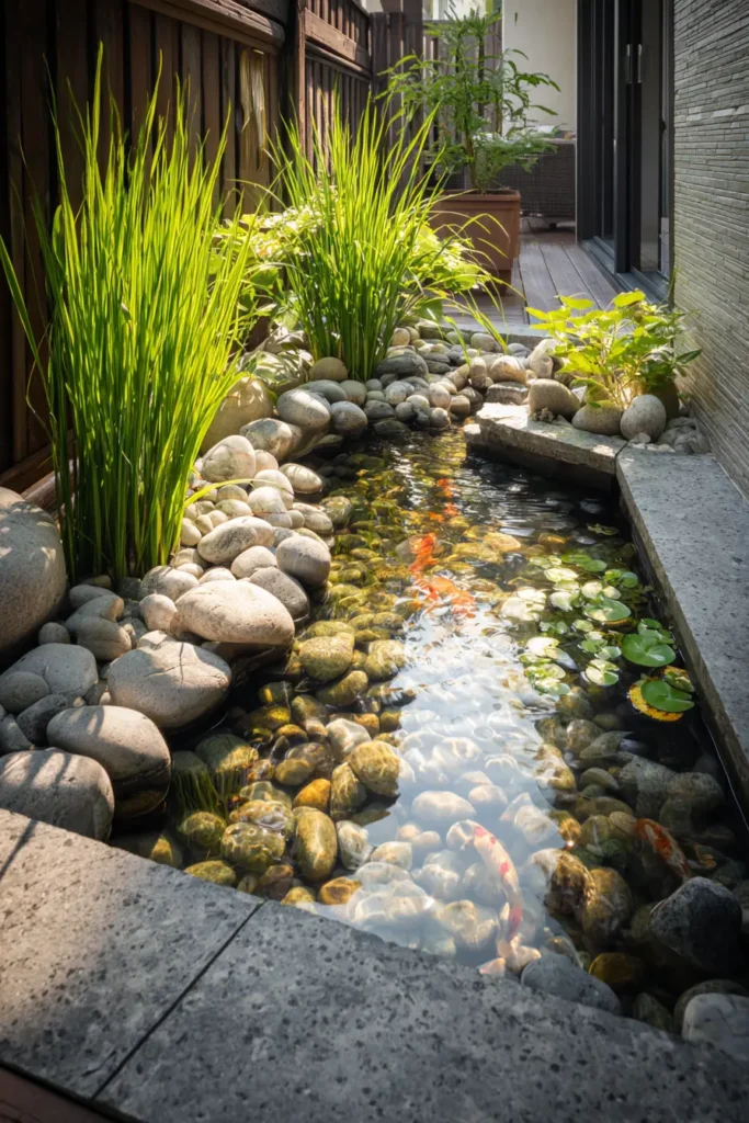 Serene Japanese Koi Pond