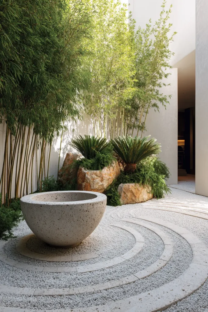 Tranquil Zen Garden with Bamboo