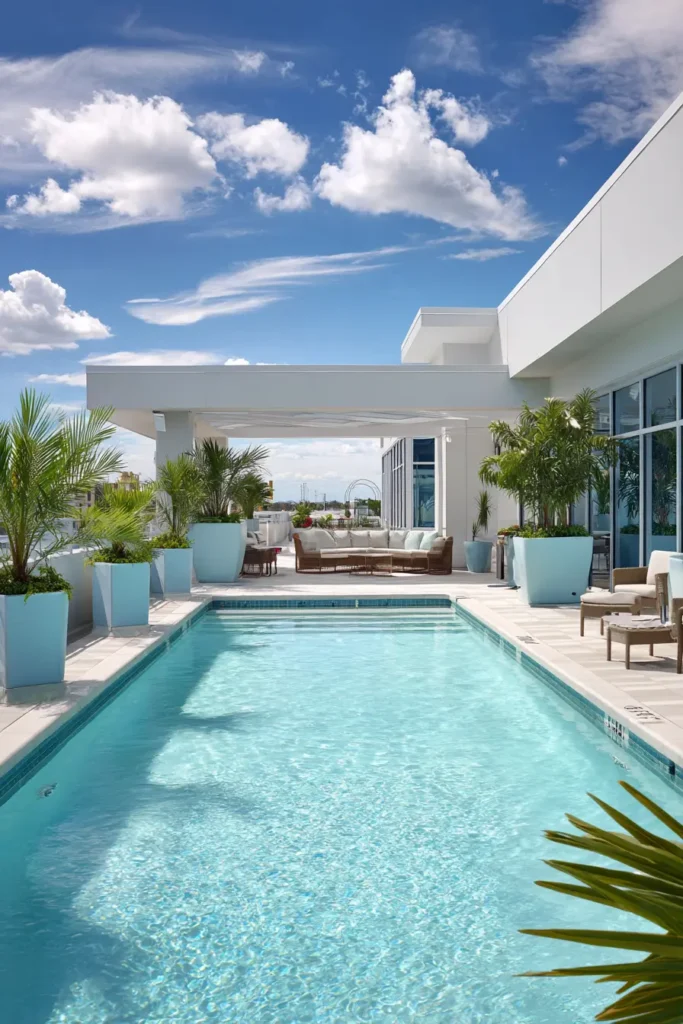 Tropical Greenery in Modern Planters